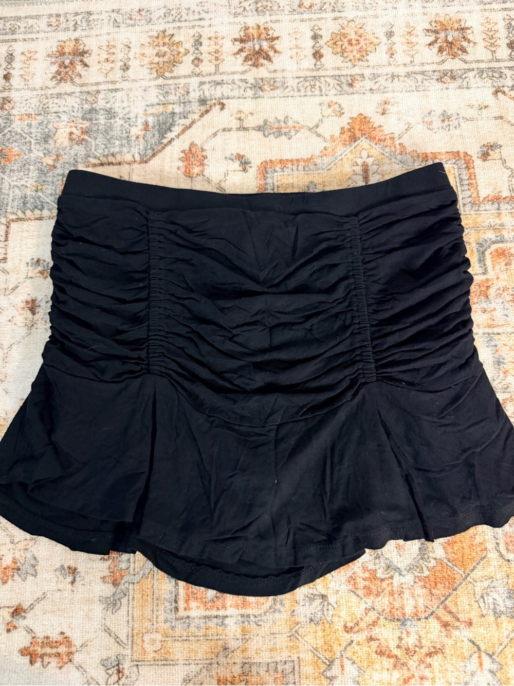 Free People Beach Black Mini Skirt with Built in Shorts